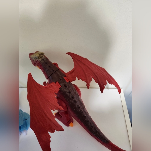 ZURU 2 Robo Alive Ferocious Breathing Roaring Dragon Red Blue Toy Set Figures - Picture 4 of 7